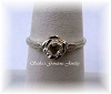3 MM ROUND STERLING SILVER PETITE ROSE RING